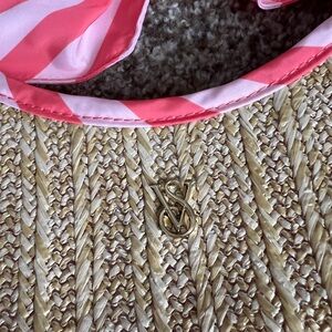 Victoria's Secret Pink and White Patterned Tote